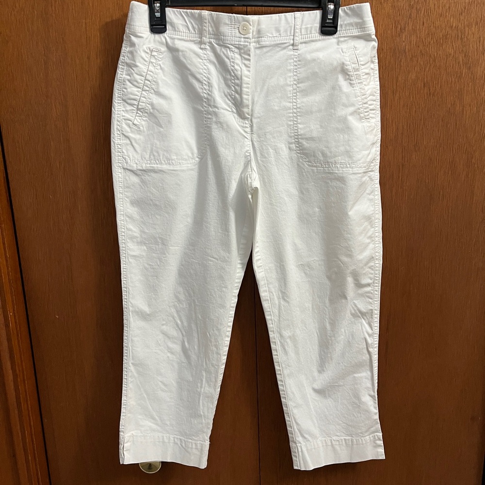 Chico's ladies white Cropped Pants